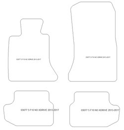 Alfombrillas para BMW Serie 5 (F10) 2013-2017 MTM Top