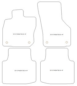 Alfombrillas para Volkswagen Passat B9 Variant (tambien Hybrid / Plug-in Hybrid) 11.2023- MTM Top