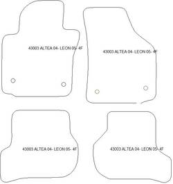 Alfombrillas de coche para Seat Altea XL 10.2006- a medida en moqueta -  Venta online - MTMshop