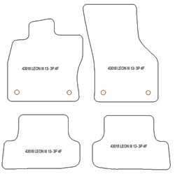 Alfombrillas de goma tipo cubeta para SEAT Leon 3 III 5F