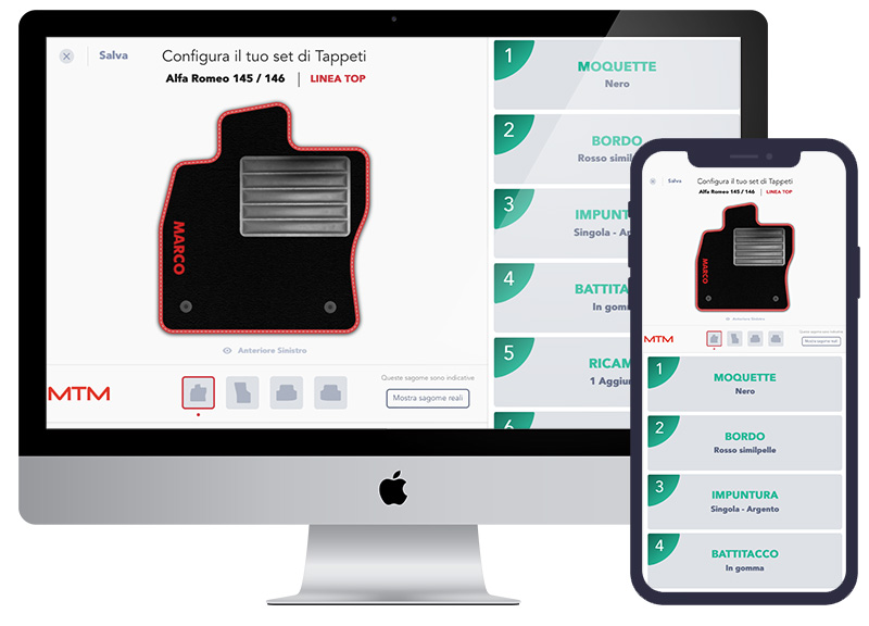 configurador alfombrillas coche MTM